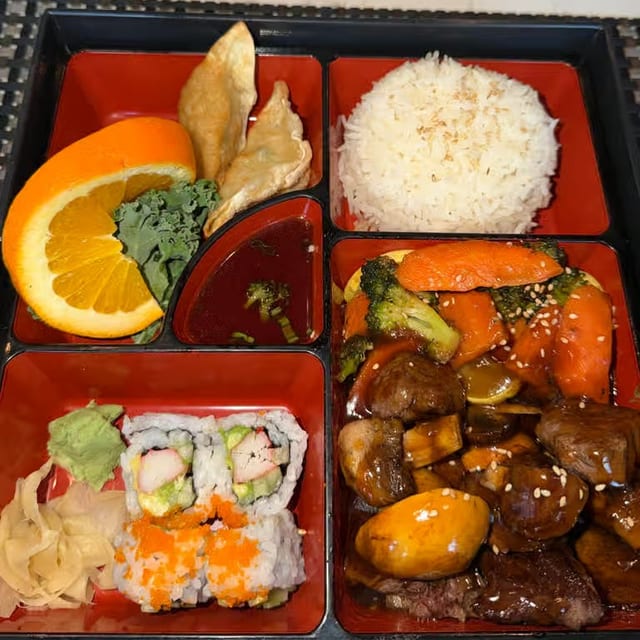 NY Strip Steak Teriyaki Bento.